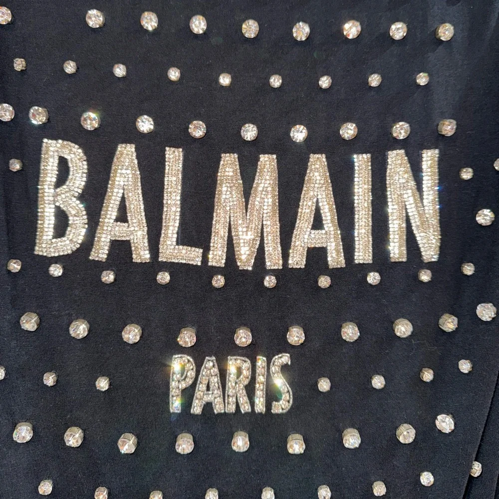 Balmain Paris Crystal embellished black tank - 38 - Picture 5 of 11